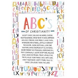 Dicksons SPLK1114-254 ABC's Of Christianity White And Pink 11 x 14 Wood Double Layered Decorative Wall Plaque Hanging Artwork Home Décor - 1 of 3