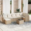vidaXL Patio Sofa Set Adjustable Feet 8-Piece Sofa Set Rectangular - 2 of 4