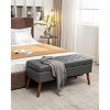 PAGED Rectangle Storage Ottoman Bench,End of Bed Bench with Solid  Wood Legs,PU Leather Ottoman with Storange for Living Room,Bedroom,Entryway - 2 of 4