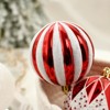 Shatterproof Christmas Ball Ornaments 16-Pack, Large Plastic Baubles for Tree, Wreath, Garland, Holiday Decor, Red/White - 3 of 4