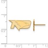 Black Bow Jewelry 10k Yellow Gold North Dakota Fighting Hawks NCAA Post Earrings - 2 of 3