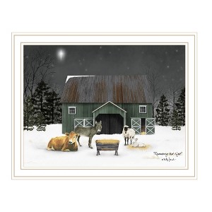 Remembering the Night White Framed Wall Art for Living Room, Bedroom Wall Art Print for Home Decor by Billy Jacobs - 1 of 4