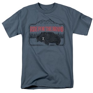 Yellowstone Ride For The Brand Truck Adult T-Shirt Slate - 1 of 4