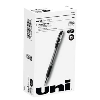 uni-ball Gel Grip Gel Pens Medium Point Black Ink Dozen (65450)
