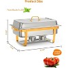 Chafing Dish Buffet Set, 8QT Rectangle Chafing Dishes for Buffet w/Lid Holder, Stainless Steel Chafer Food Warmers for Party Banquet Wedding - 2 of 4