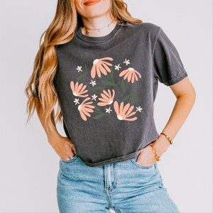 Simply Sage Market Pink Daisies Boxy Crop Top - 1 of 4