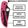 Spyderco Delica 4 Lightweight Folding Pocket Knife with CPM S30V Premium Black Steel Blade |Get Slip-Free Tactile Traction with the FRN Handle, Pink - 4 of 4