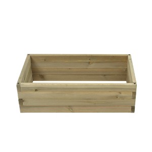 LuxenHome Wood 2.6ft x 1.5ft Raised Garden Bed Brown - 1 of 4