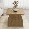 Modern Double-Layer Coffee Table with Storage Shelf, Retro Rectangular Center Table for Living Rooms or Apartments - Panipeachy - 3 of 4