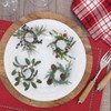 Saro Lifestyle Red Berry Napkin Ring, Green (Set of 4) - 4 of 4