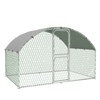 Large Metal Chicken Coop, Walk-in Chiken Coop, Outdoor Poultry Cage Hen House, Chicken Pen for Outdoor Backyard Farms, Homesteading Use - 3 of 4