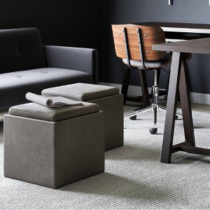 17" Townsend Cube Storage Ottoman with Tray - WyndenHall - 1 of 4