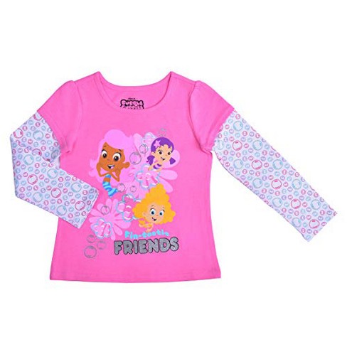 Bubble Guppies Toddler Girl Pink Shirt Top Featuring Molly New 4T 