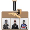 TROPOW Helmet Holder, Multi-Functional Wooden Motorcycle Helmet Stand with Heavy Duty Metal Frame, Wall Mounted Coat Rack for Hallway - 4 of 4
