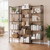 5-Tier Bookshelf,Bookcase W/14 Display Shelves, Industrial Bookshelf with Frame, Modern Wide Large Book Shelf Book - 2 of 4