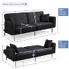 Yaheetech Fabric Futon Sofa Bed with Armrest Adjustable Backrest For Living Room - 3 of 4