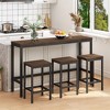 COWLOWN Long Dining Table Set with 3 Stools, Modern Kitchen Dining Set,  MDF & Metal Frame, 160lbs Table/220lbs Stool Load-Bearing - 4 of 4