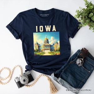 Grand Iowa State Capitol T-Shirt, Midwest Architectural Landmark Tee and Travel Souvenir | OrnamentallyYou - 1 of 4