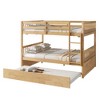NicBex Full Over Full Bunk Bed with Trundle,Loft Bed with Ladder and Convertible to 2 Full Size Bed for Bedroom,White - 4 of 4