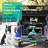 Petbobi Dog Stroller Large Mesh & Sunroof Easy Fold Dual Entry for Medium & Large Dogs up to 80 lbs, Greenetbobi Dog Car Booster Seat 4 Wheels, Black - 2 of 4
