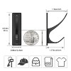 LunaLulinlk Hook Towel Hanger Wall Mount: 4 Packs Self-Adhesive Heavy Duty Hooks for Coats, Clothes, Key, Decorative Bath Accessory Black - 4 of 4