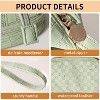 Paaaawaters Large Capacity Makeup Bag Ladies Cosmetic Bag Travel Bag with Compartments Portable PU Leather Travel Makeup Bag - 3 of 4