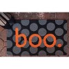 1'4" x 2'4" Halloween Boo Indoor/Outdoor Coir Doormat Black/Gray/Orange - Entryways - 4 of 4