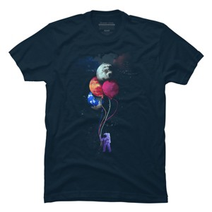 Men's Design By Humans The Spaceman's vivid trip By gloopz T-Shirt - 1 of 4