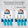 Big Dot of Happiness Go, Fight, Win - Sports - Baby Shower or Birthday Party Game Pickle Cards - Pull Tabs 3-in-a-Row - Set of 12 - 3 of 4
