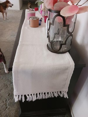 14x72 Pebble Textured Woven Table Runner Cream - Hearth & Hand™ With  Magnolia : Target