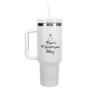 100 North Dad's Christmas Mug Love Tree Wrap-Around 40 Oz. Stainless Steel Water Bottle Coffee Mug, Spill & Leak Resistant, Travel Tumbler with - 1 of 4