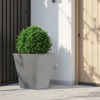 Wooakway 2-Piece Indoor Outdoor Geometric Metal Planter Pot Planter Box Patio Garden Bed Gray - 3 of 4