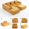 Resenkos Modular Sofa Set, Flexible Sectional Couch, Perfect for Living Room, Space-Saving & Comfortable, Corduroy, Beige - 4 of 4