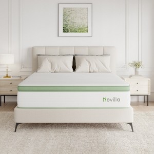 Novilla 12-in Medium King Hybrid Memory Foam/Coil Blend Mattress in a Box - 1 of 4