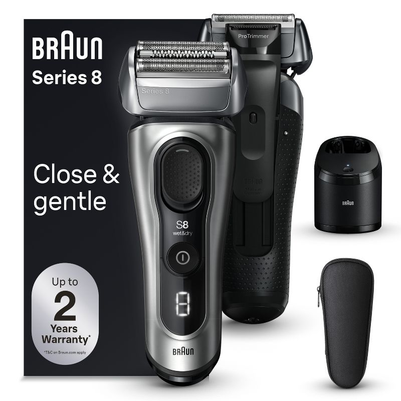 BRAUN SERIES 8-8567CC RECHARGEABLE WET &#38; DRY SHAVER + SMARTCARE CENTER, 1 of 14