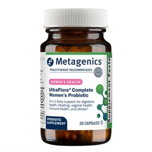 Metagenics UltraFlora Complete Women’s Probiotic, 5-in-1 Support: Digestive, Immune, Vaginal & Urogenital Health, 30 Capsules - 1 of 4