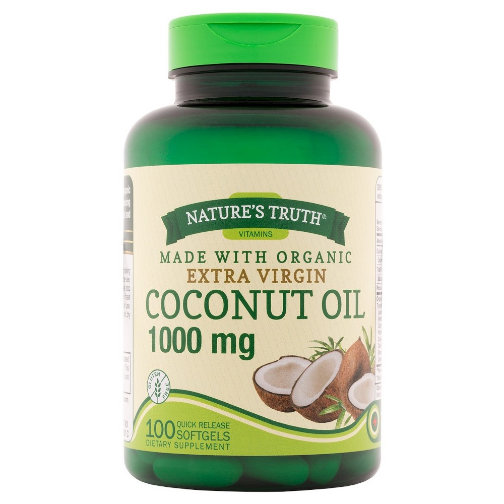 UPC 840093100610 product image for Nature's Truth Coconut Oil 1000mg Softgels - 100 Count | upcitemdb.com