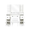 Makeup Vanity Desk with Mirror and Lights, Makeup Table Set with Stool, Adjustable Brightness Dressing Table with Drawers and Cabinet for Bedroom - 4 of 4