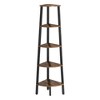 VASAGLE Ladder Shelf 5-Tier Corner Shelf Stand Bookshelf Rustic Brown and Black - image 2 of 4