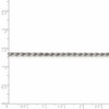 Black Bow Jewelry 2.25mm Rhodium Plated Sterling Silver Diamond Cut Rope Necklace - 4 of 4