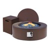 42 inch Outdoor Round Fire Pit Table Propane for Outside Patio with Tank Cover, Grey - 2 of 4