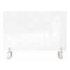 Ghent Clear Partition Extender with Attached Clamp, 36 x 3.88 x 30, Thermoplastic Sheeting - 2 of 3