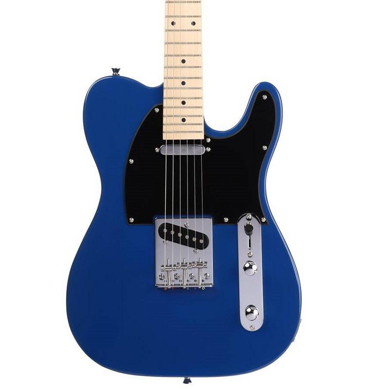 Monoprice Indio Retro Classic Electric Guitar - Blue, With Gig Bag, 2 of 7