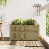 vidaXL Garden Planter 35.4"x19.7"x19.7" Impregnated Wood Pine - 3 of 4