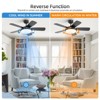 42 inch Ceiling fan with Light and Remote 3CCT Reversible 6 Speeds Quiet Modern Ceiling Fan with Light for Indoor Outdoor Bedroom Patio Living Room - 3 of 4