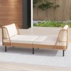 Gymax Patio Wicker Daybed w/Seat Back Cushions Robust Metal Legs For Backyard Porch - 4 of 4