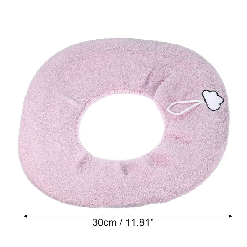 Unique Bargains Stretchable Thicker Toilet Seat Cover Pad Lid with Handle Washable Reusable 2 Pcs, 4 of 7