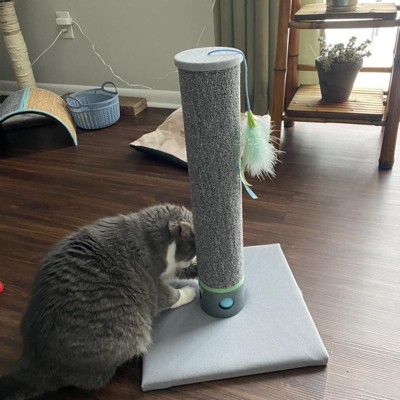 SmartyKat Playful Post Carpet Cat Scratching Post with Track Toy Base