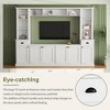 103.00"Minimalist Entertainment Wall Unit Set with Bridge for TVs Up to 75'', Ample Storage Space TV Stand with Adjustable Shelves, White - 3 of 4
