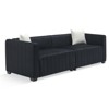 Gymojoy 86" Luxury Velvet Cloud Sofa Couch Soft Comfy 3 Seater Sofa with 2 Pillows for Living Room - 3 of 4